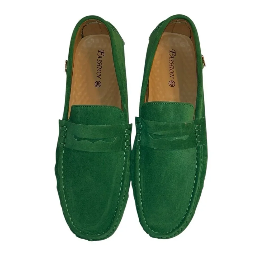 Fashion Men’s Green Slip-on Shoes(Size 48/8.5)